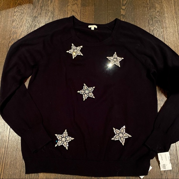 Sweater Project Sweaters - NEW  $165 HANDMADE  RHINESTONE STAR SWEATER